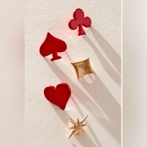 NWT Free People Pins and Tokens Brooch Pack ❤️♠️♦️